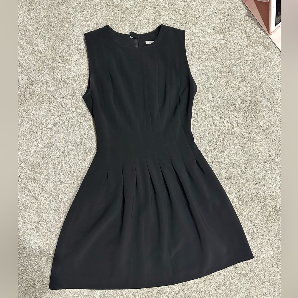 Black tank top dress with tight waist
